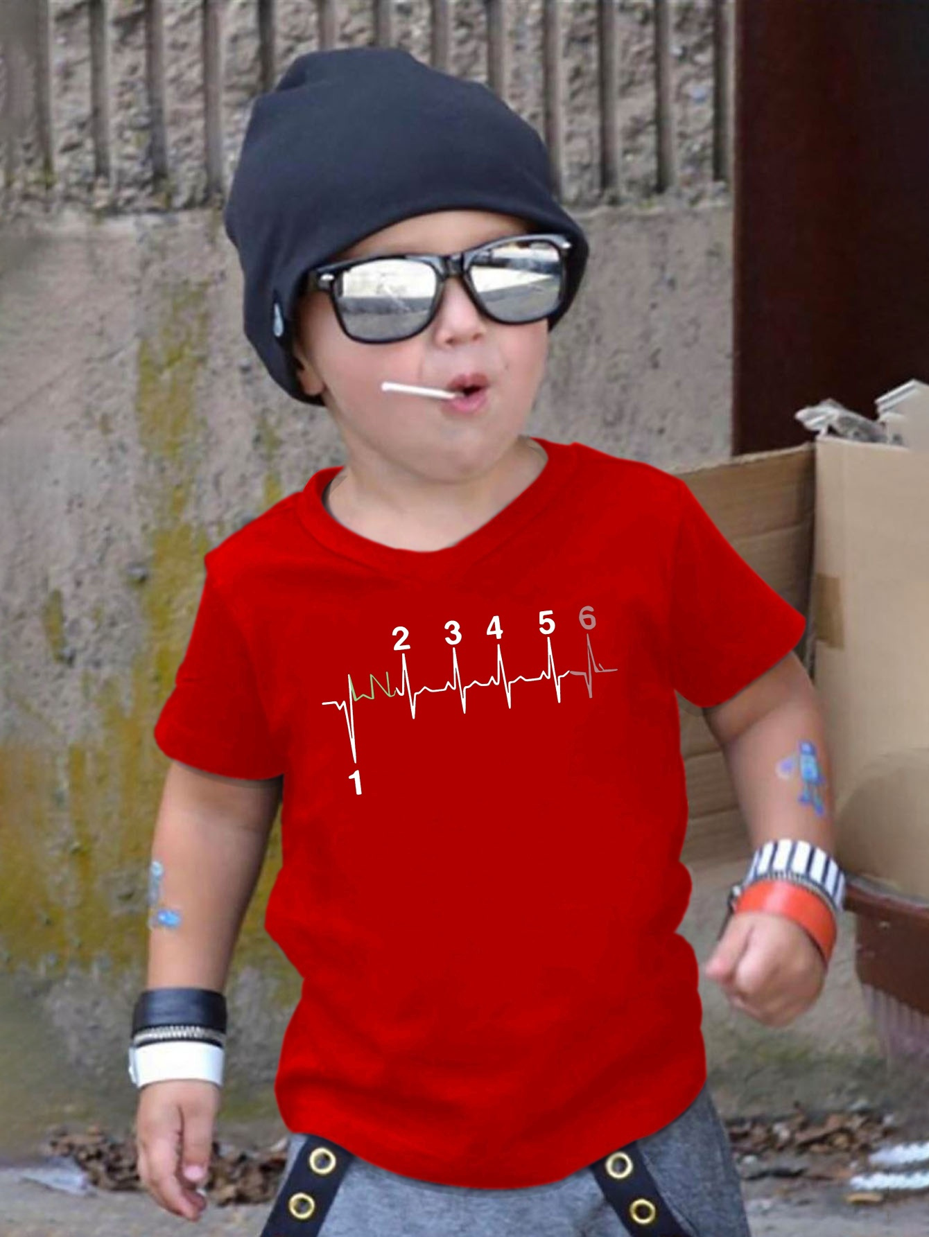 Motorcycle Gear Outfit - T-shirt pour enfants avec motif de