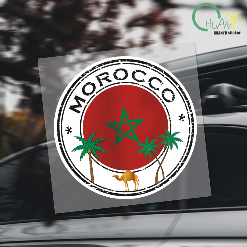 Gear Set Motorcycle - Autocollants maroc créatifs drapeau marocain carte