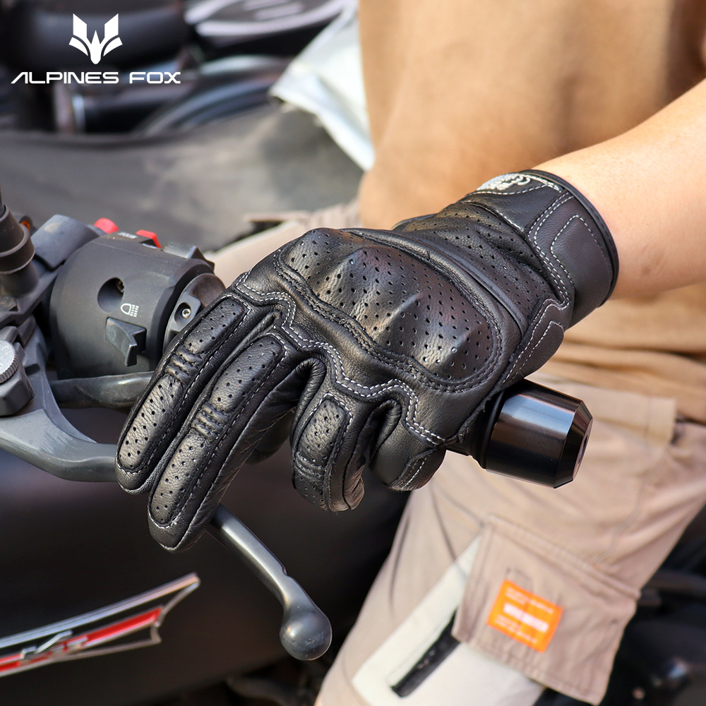 Gants de moto Vintage en cuir  - Motorcycle Gear Alpine avis et prix