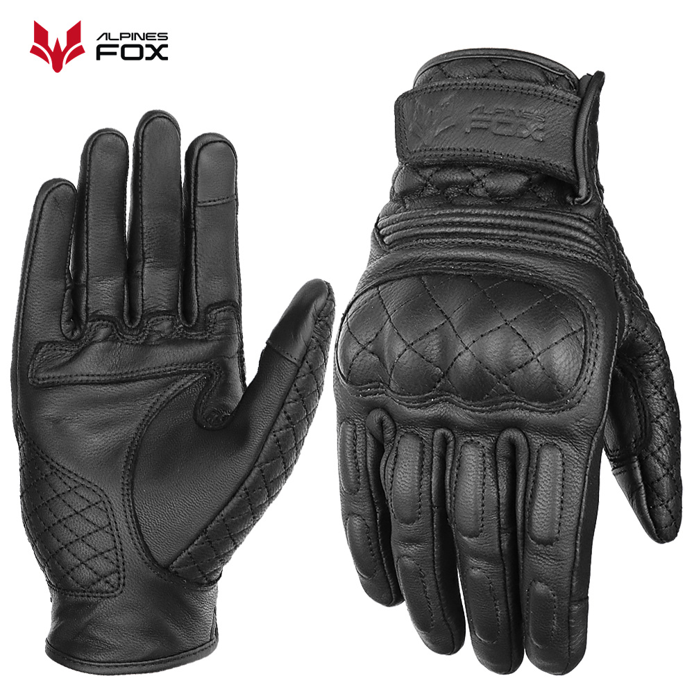 Gants de Moto rétro en cuir vé - Motorcycle Gear Alpine avis et prix